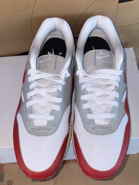 NEW Nike By You Air Max 1 Red White Sail HQ3714 900 Men\'s Size 11 main image 7